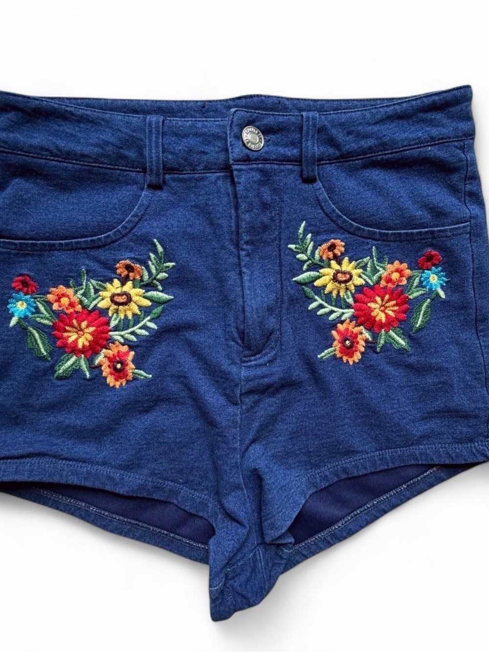 Forever 21 High Rise Embroidered Shorts